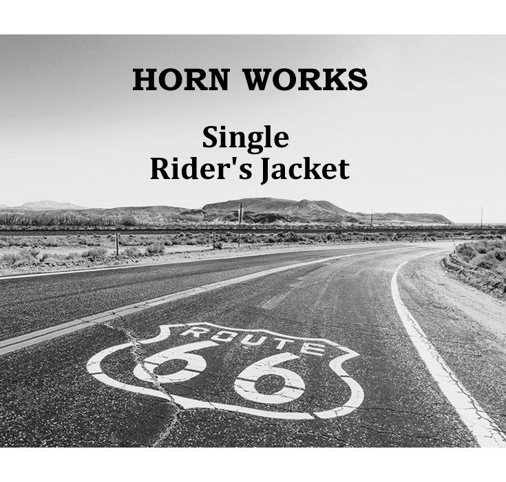 Horn Works 本革 USタイプ シングルライダースジャケット メンズ