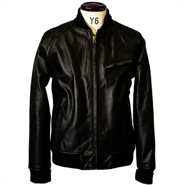 Liugoo Leathers 本革 レザ-バイカースタジャン メンズ リューグー