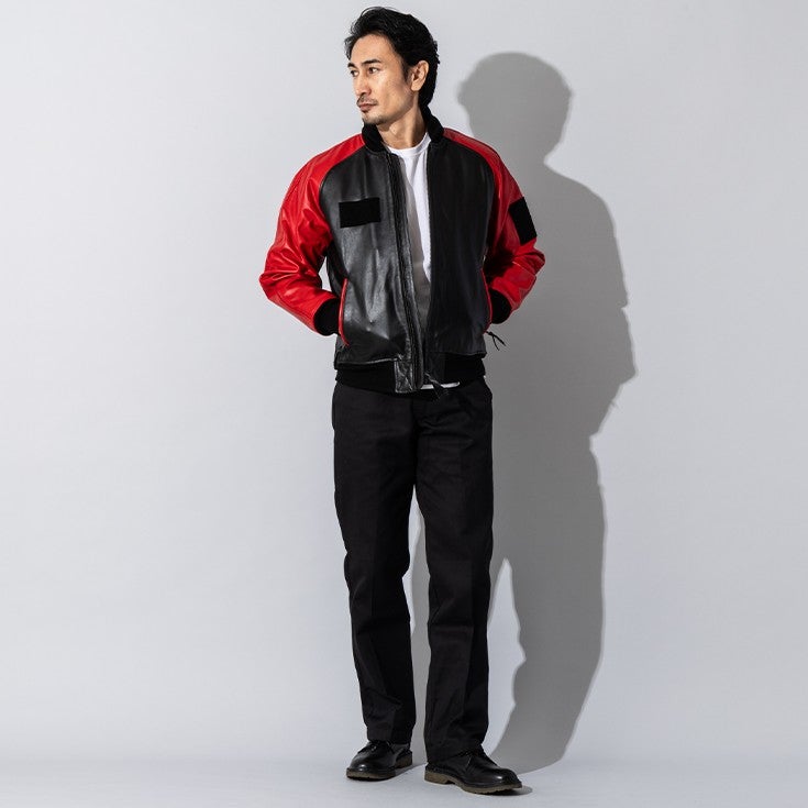 Liugoo Leathers 本革 レザ-バイカースタジャン メンズ リューグー 