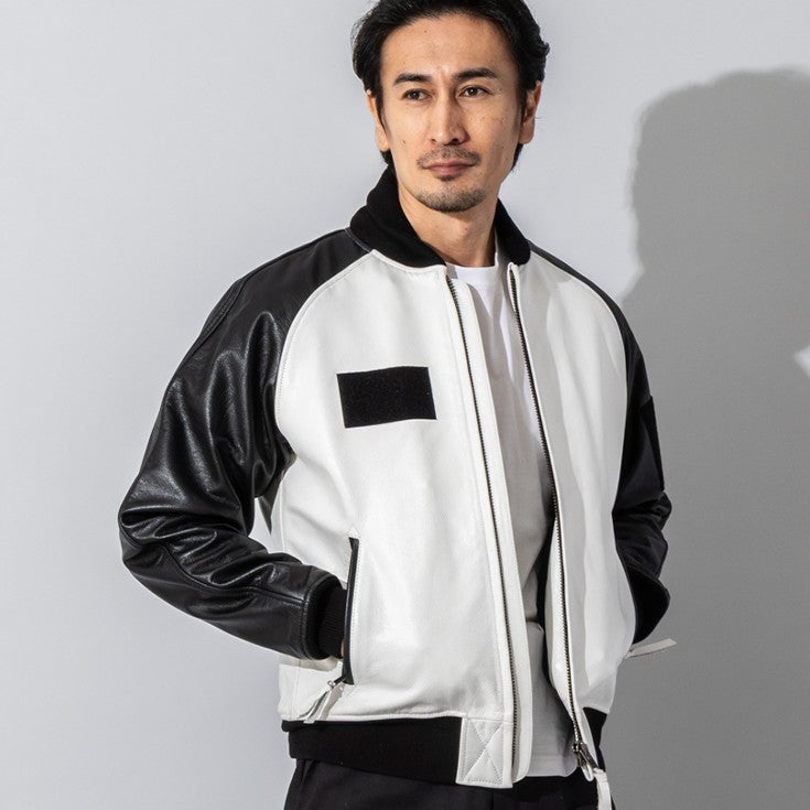 Liugoo Leathers 本革 レザ-バイカースタジャン メンズ リューグー 