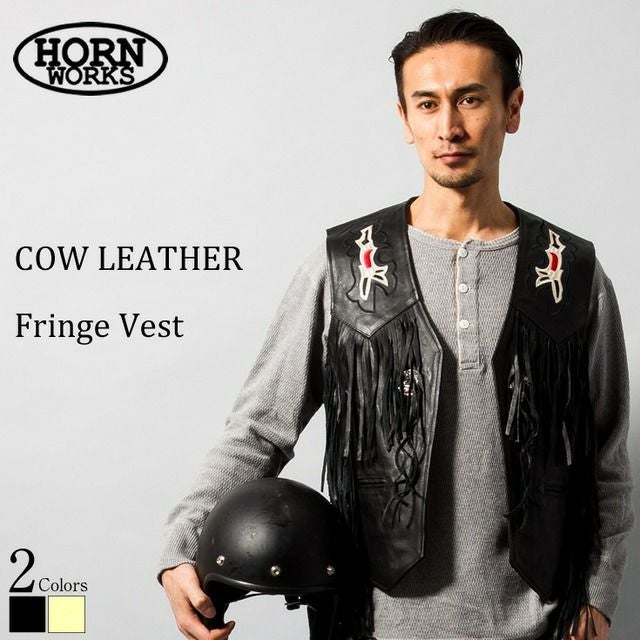 Horn Works 本革 レギュラーフィットブーツカットレザーパンツ メンズ