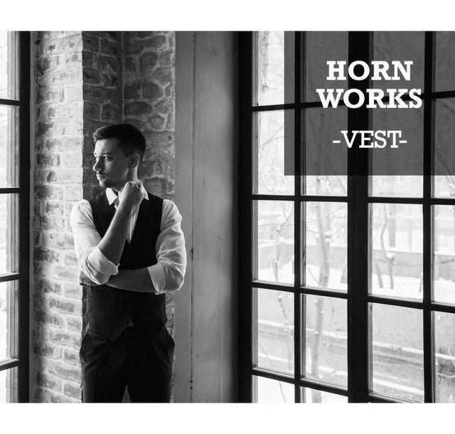 Horn Works 本革 レザーベスト メンズ ホーンワークス 3915 | レザー