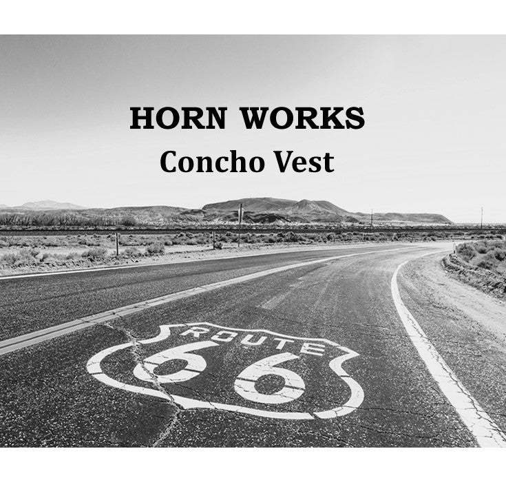Horn Works 本革 レザーコンチョベスト メンズ ホーンワークス 3976 