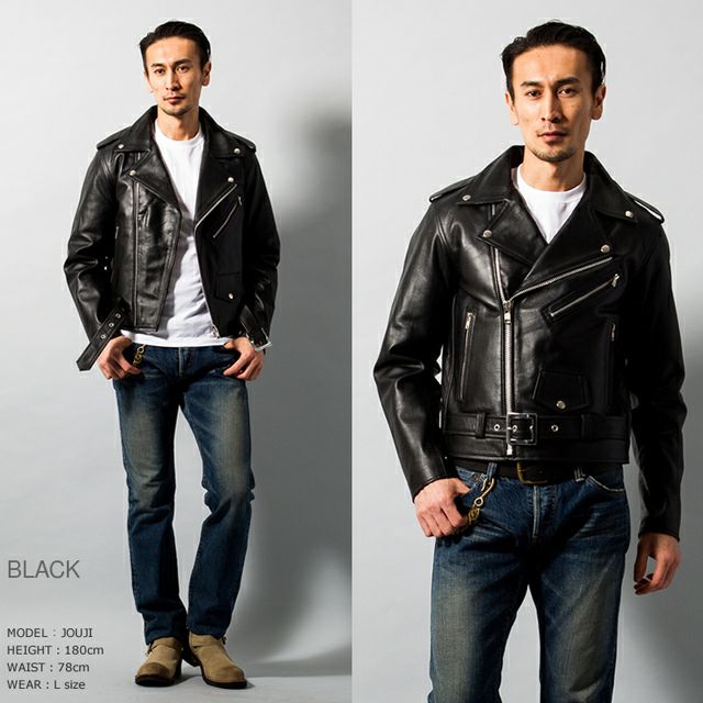 Horn Works 本革 ダブルライダースジャケット メンズ ホーンワークス