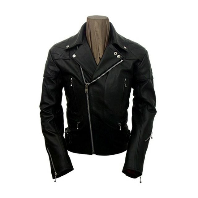 Horn Works 本革 UKパッドダブルライダースジャケット メンズ ホーン