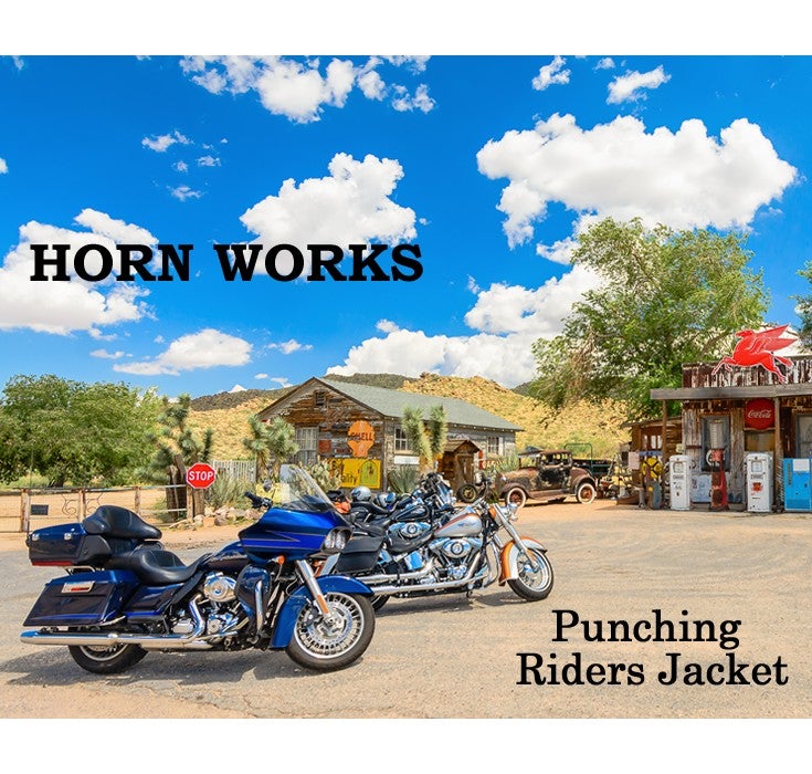 Horn Works 本革 メッシュレザー シングルライダースジャケット メンズ 