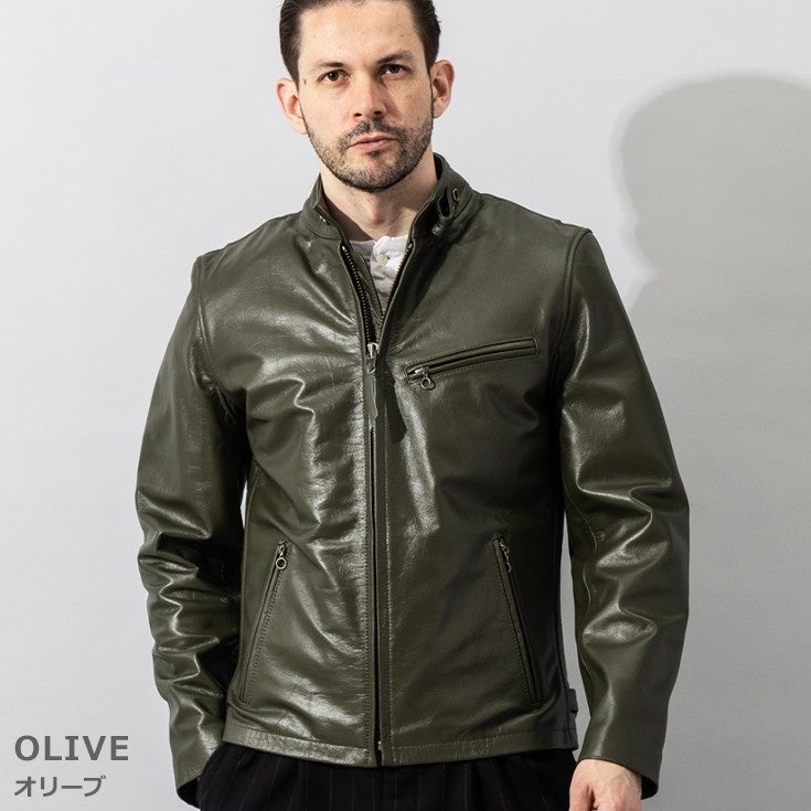 liugoo leathers シングル ライダース レザー ブラック 馬革　L Liugoo Leathers 本革 シングルライダースジャケット メンズ