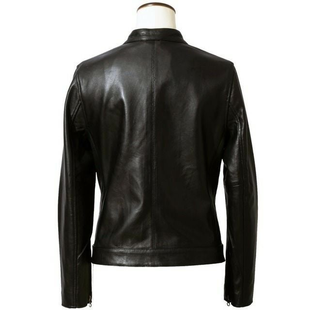 LIUGOO 本革 シングルライダースジャケット レディース リューグー