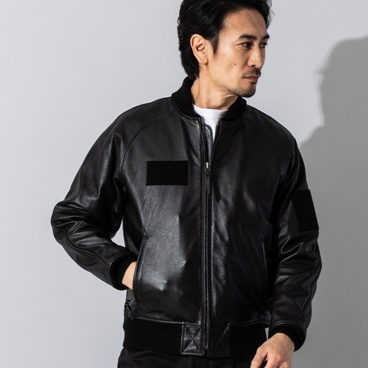 Liugoo Leathers 本革 レザ-バイカースタジャン メンズ リューグー