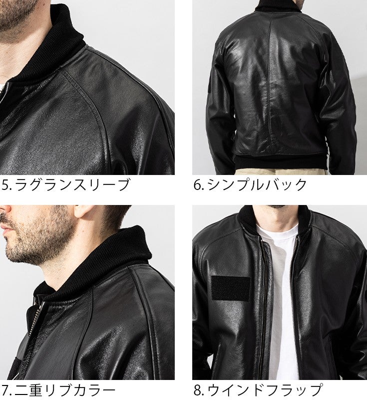 Liugoo Leathers 本革 レザ-バイカースタジャン メンズ リューグー
