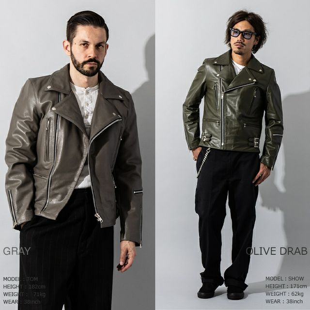 Liugoo Leathers 本革 UKダブルライダースジャケット 着脱ライナー付