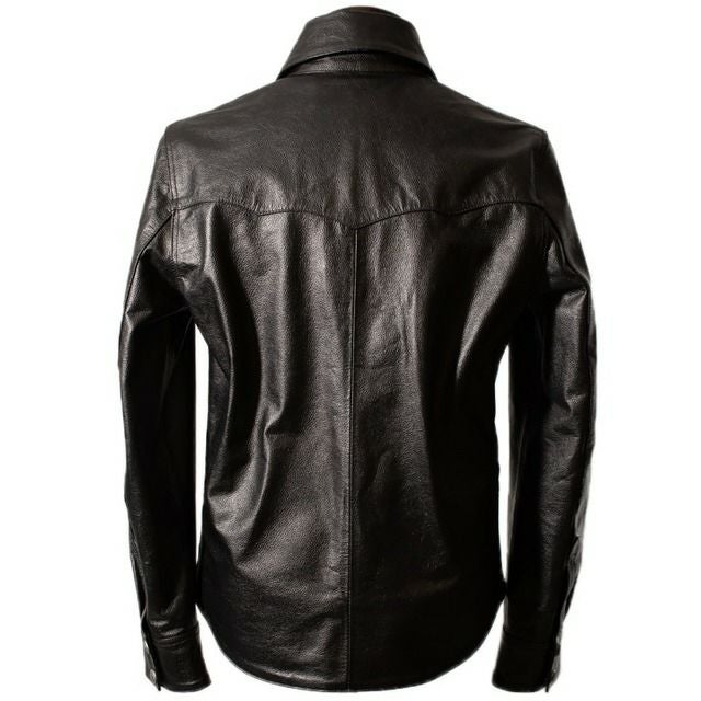 Liugoo Leathers 本革 レザーウエスタンシャツ メンズ リューグー