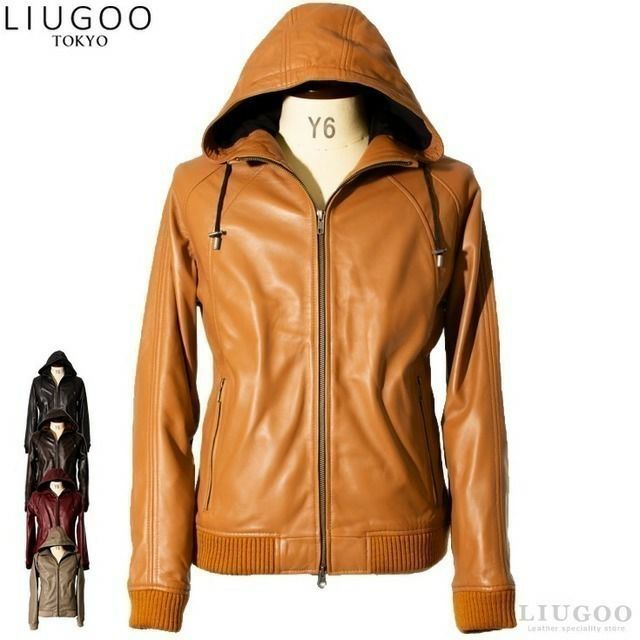 ジャケット・アウター LIUGOO LEATHER HOODED JACKET 楽天市場】【20周年記念10%OFFクーポン】LIUGOO 本革 レザーハイネック