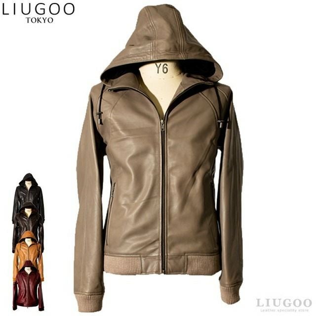 ジャケット・アウター LIUGOO LEATHER HOODED JACKET Liugoo Leathers 本革 高機能防寒仕様襟ボアハイネックシングル