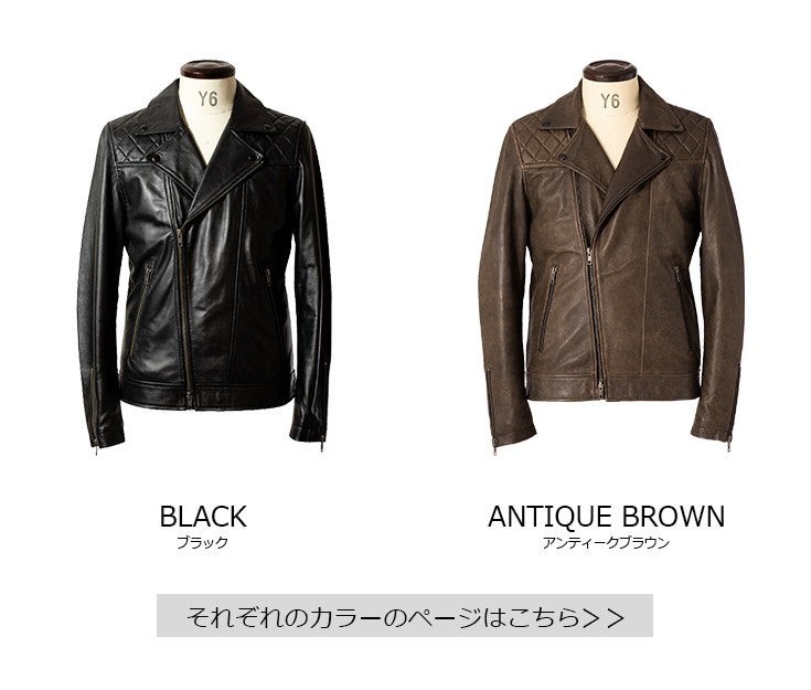 Liugoo Leathers 本革 パッドダブルライダースジャケット メンズ