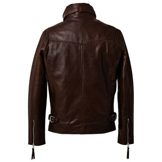 Liugoo Leathers 本革 WING-NECK シングルライダースジャケット メンズ