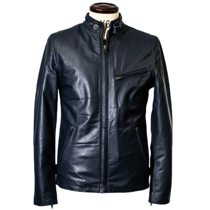 Liugoo Leathers 本革 シングルライダースジャケット メンズ 