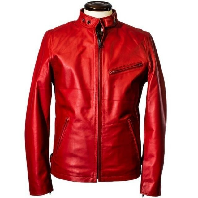 Liugoo Leathers 本革 シングルライダースジャケット メンズ