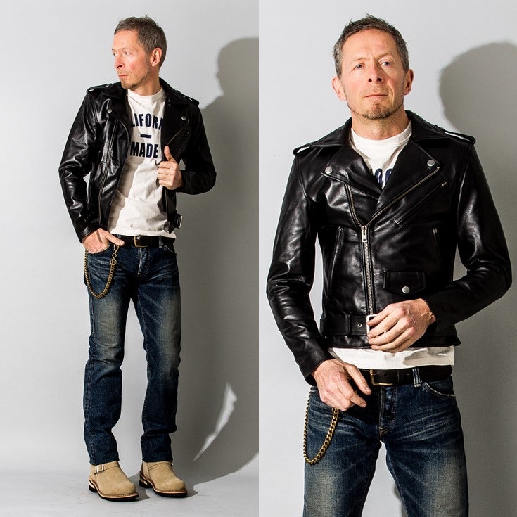 Liugoo Leathers 本革 ダブルライダースジャケット メンズ リューグー