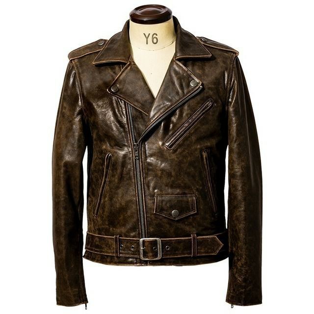 底値 LIUGOO リューグー ラムレザー パーカー ジャケット ブラウン XL Liugoo Leathers 本革 着脱ボアライナー付防寒レザーパーカー メンズ