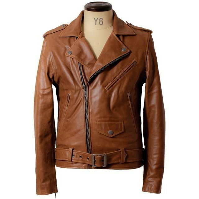 Liugoo Leathers 本革 ダブルライダースジャケット メンズ リューグー