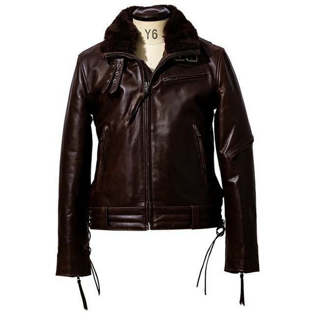 Liugoo Leathers 本革 高機能防寒仕様襟ボアハイネックシングル