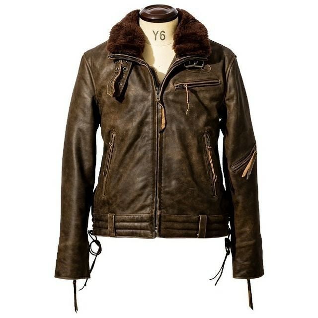 Liugoo Leathers 本革 高機能防寒仕様襟ボアハイネックシングル