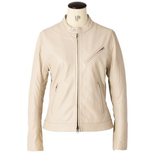 LIUGOO 本革 シングルライダースジャケット レディース リューグー