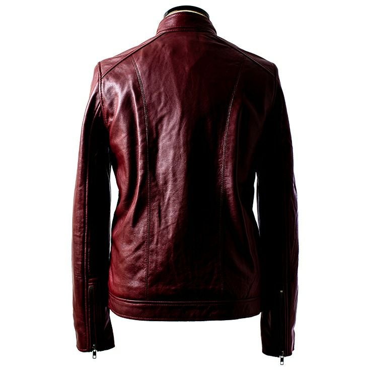 Liugoo Leathers 本革 シングルライダースジャケット メンズ
