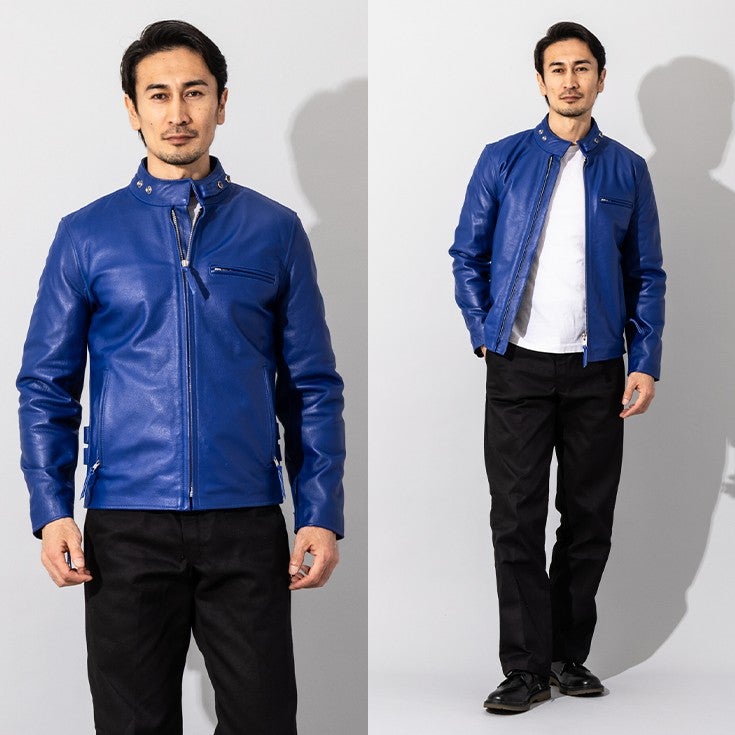 Horn Works 本革 USタイプ シングルライダースジャケット メンズ 