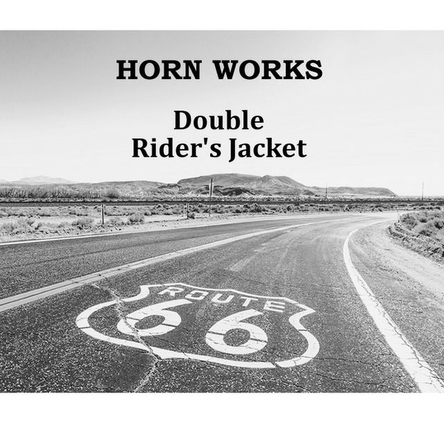 Horn Works 本革 襟ボアダブルライダースジャケット メンズ ホーン