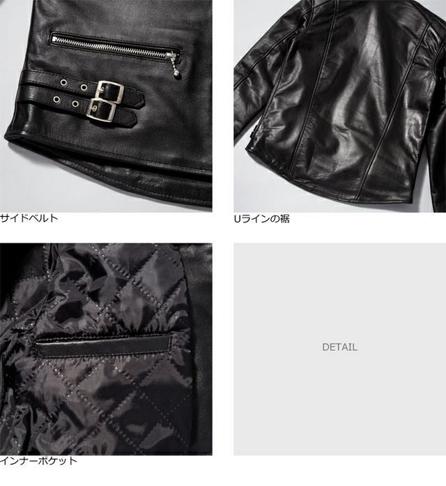 Horn Works 本革 UKシングルライダースジャケット メンズ ホーン