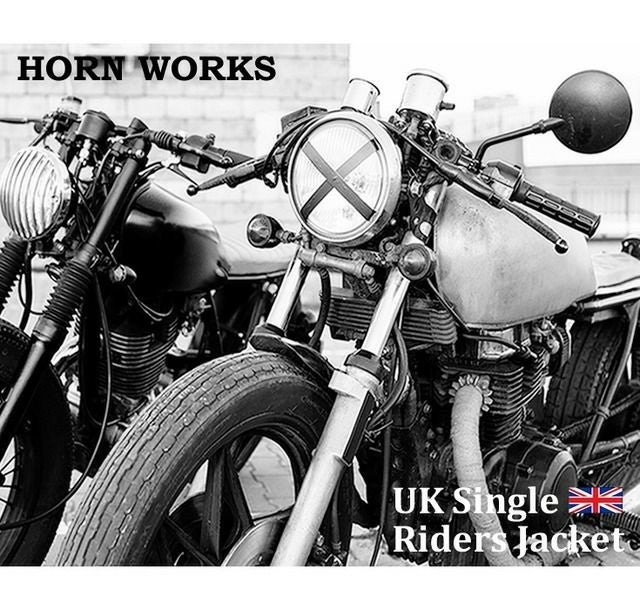 Horn Works 本革 UKダブルライダースジャケット メンズ ホーンワークス