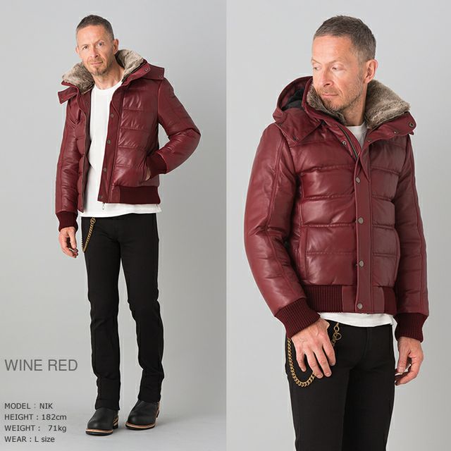 LIUGOO 本革 3WAY ダウンジャケット メンズ リューグー WNG13A レザー