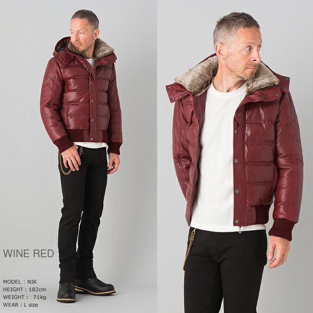 LIUGOO 本革 3WAY ダウンジャケット メンズ リューグー WNG13A レザー