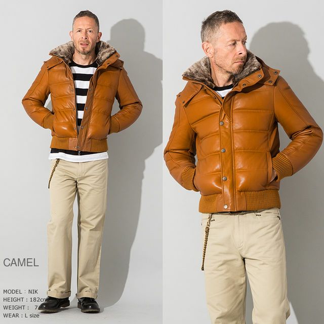 LIUGOO 本革 3WAY ダウンジャケット メンズ リューグー WNG13A レザー