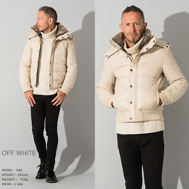 LIUGOO 本革 3WAY ダウンジャケット メンズ リューグー WNG13A レザー