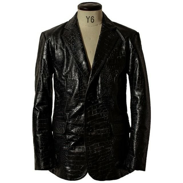 FILLMORE 本革 クロコダイルテーラードジャケット メンズ フィルモア