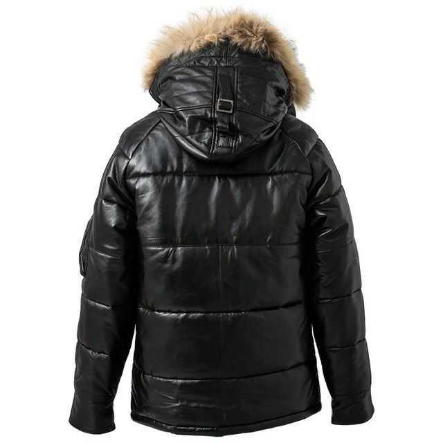 Liugoo Leathers 本革 N-3Bフライトジャケット レザーダウンジャケット