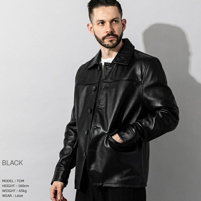 Liugoo Leathers 本革 カーコート メンズ リューグーレザーズ COT06C