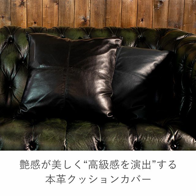 LIUGOO 本革 クッションカバー 男女兼用 リューグー ITG02A クッション