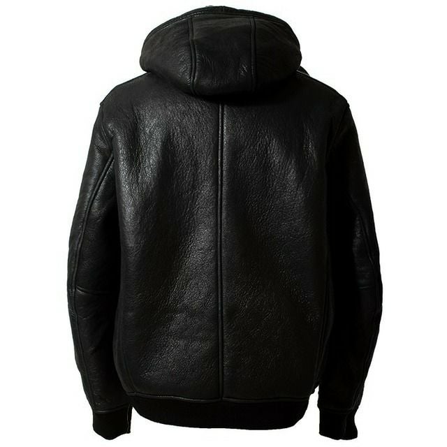 Liugoo tokyoラムレザージャケット　パーカー Liugoo Leathers 【20周年記念10%OFFクーポン】LIUGOO 本革 ムートン