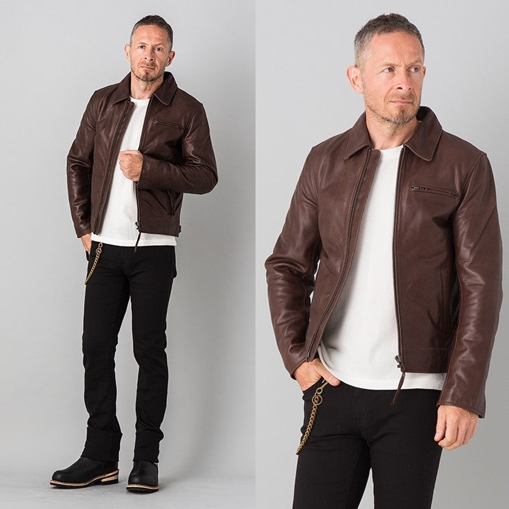 Liugoo Leathers 本革 トラッカージャケット メンズ リューグー 