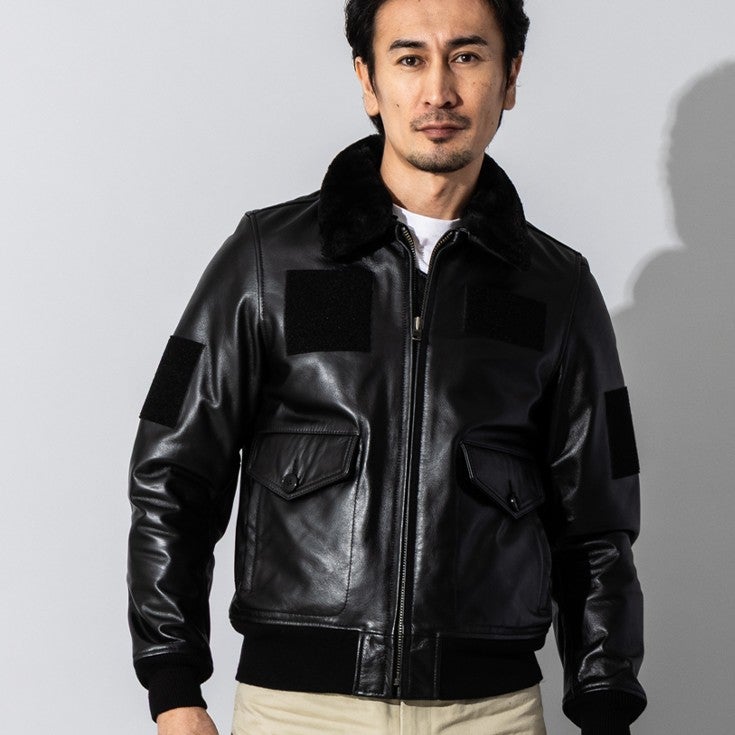 Liugoo Leathers 本革 本格復刻 G-1フライトジャケット メンズ