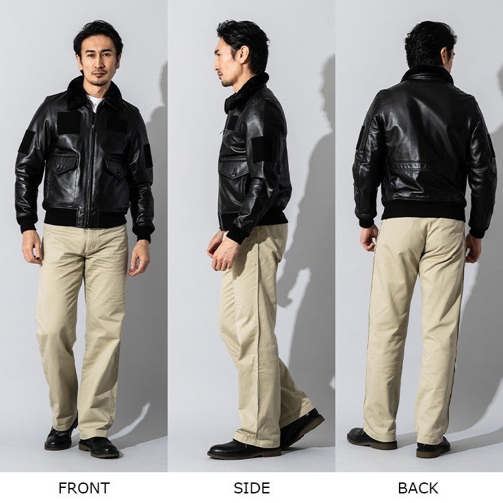 Liugoo Leathers 本革 G-1フライトジャケット メンズ リューグー