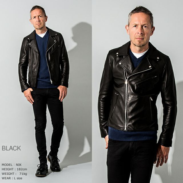And A ライダースジャケット ダブルライダースジャケット（カウハイド） ブラック Y709 – Liason