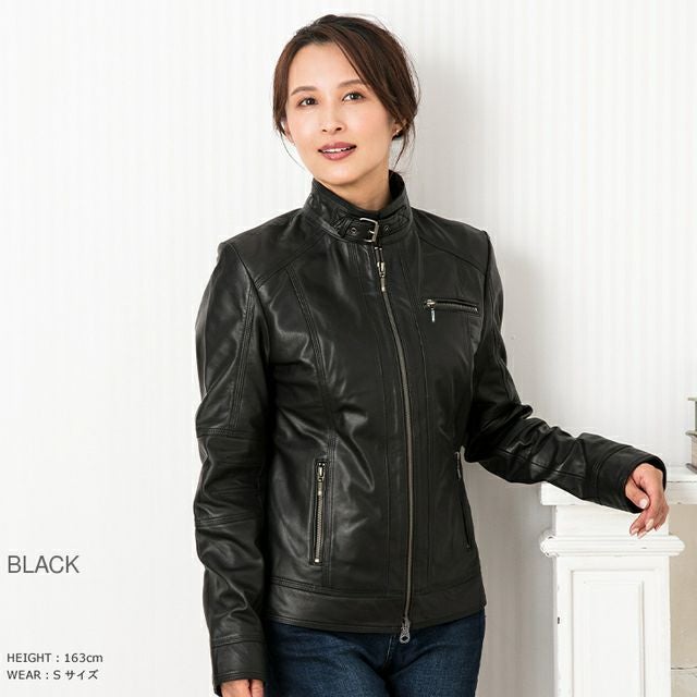 リューグーレザー シングルライダースジャケット Liugoo Leathers 本革 UK襟付きシングルライダースジャケット メンズ