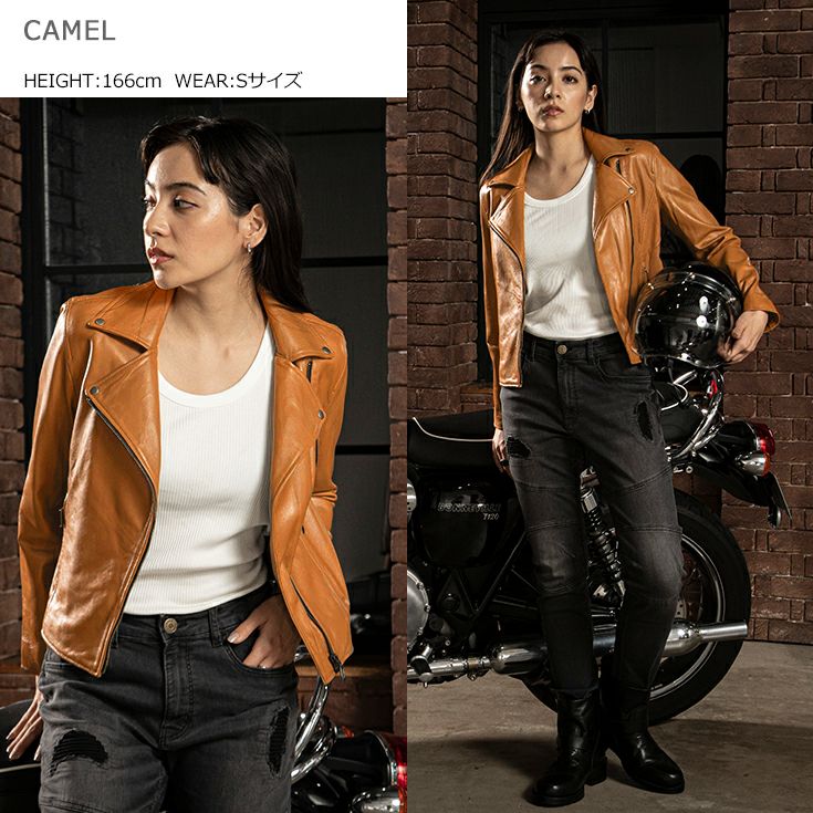 【レアモデル ダブルライダースジャケット】リューグーレザー キャメル美品 Liugoo Leathers 【20周年記念10%OFFクーポン】Liugoo Leathers 本革