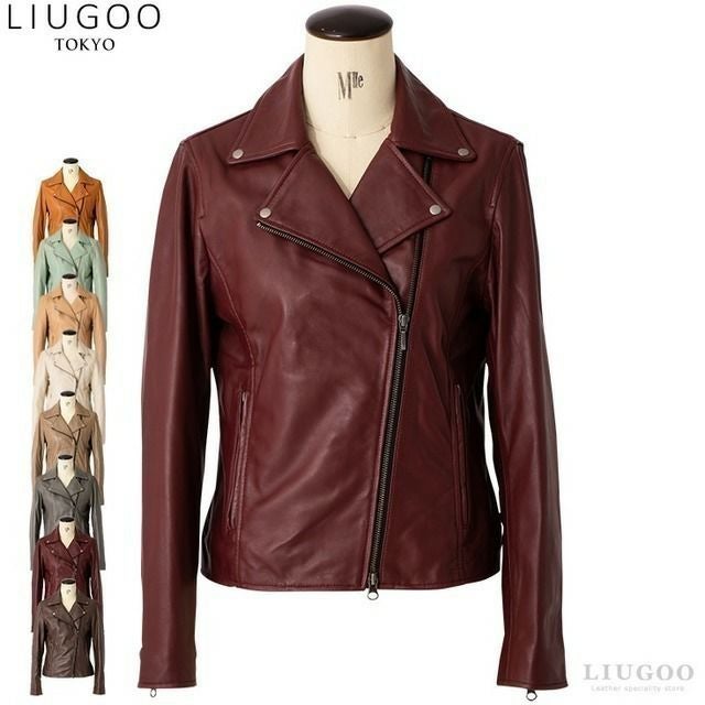 【レアモデル ダブルライダースジャケット】リューグーレザー キャメル美品 Liugoo Leathers 【20周年記念10%OFFクーポン】Liugoo Leathers 本革
