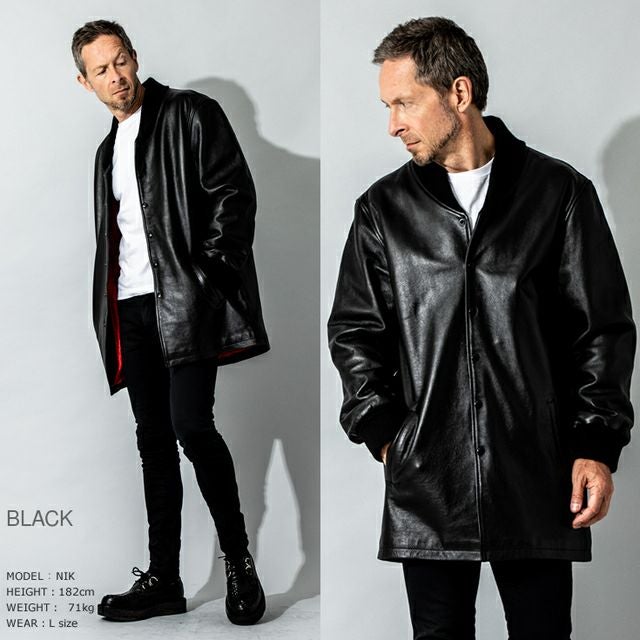 吉*郎様 Giusti ROMA　レザーコート レザー ショートコート メンズ ラムレザー 高級ラム 羊革 スタンド